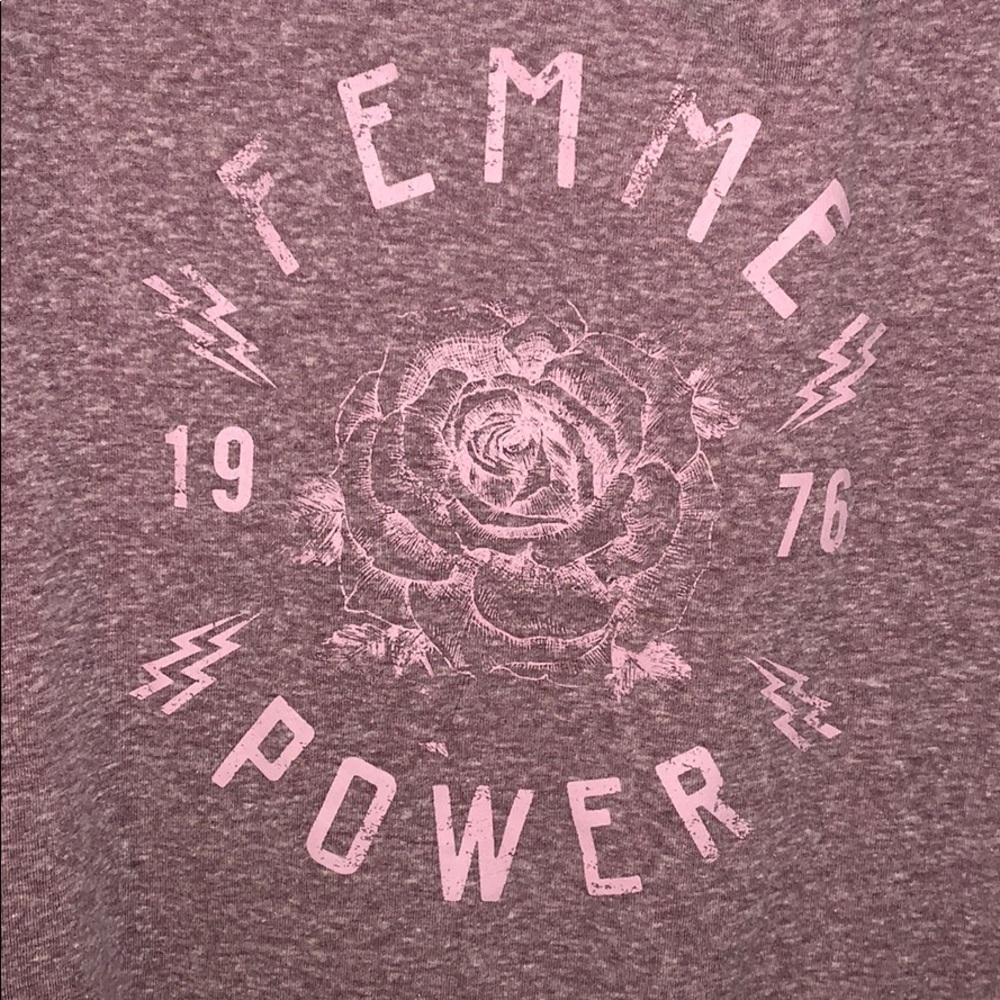 Lane Bryant distress Femme Power T-shirt